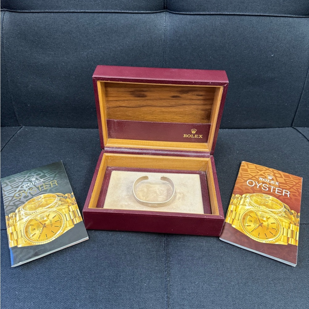 Vintage Rolex Burgundy Watch Box with Booklets presidential wood box